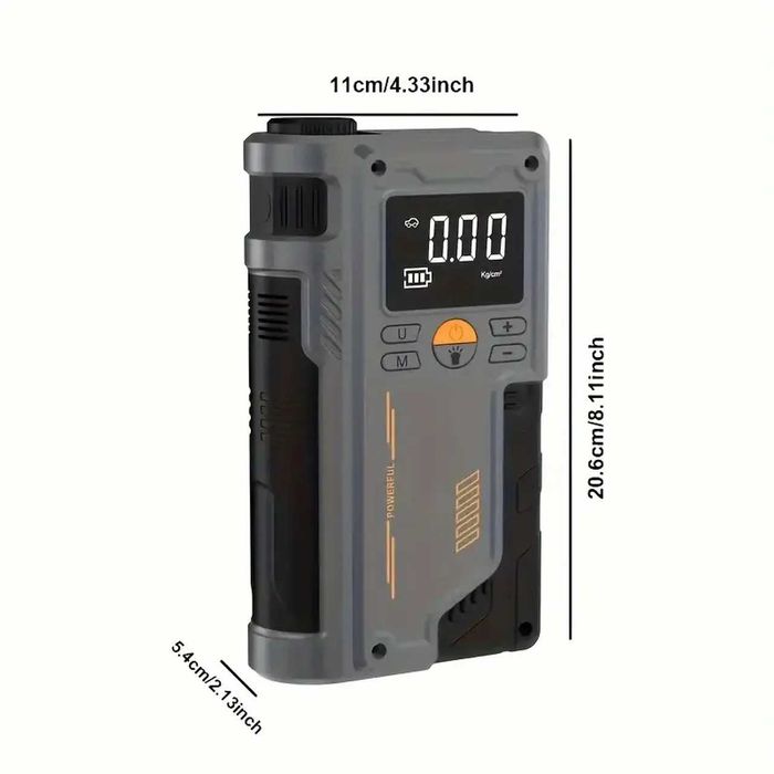 D73- 2 em 1 BOOSTER Jumpstarter e bomba de ar 2000a compressor de ar