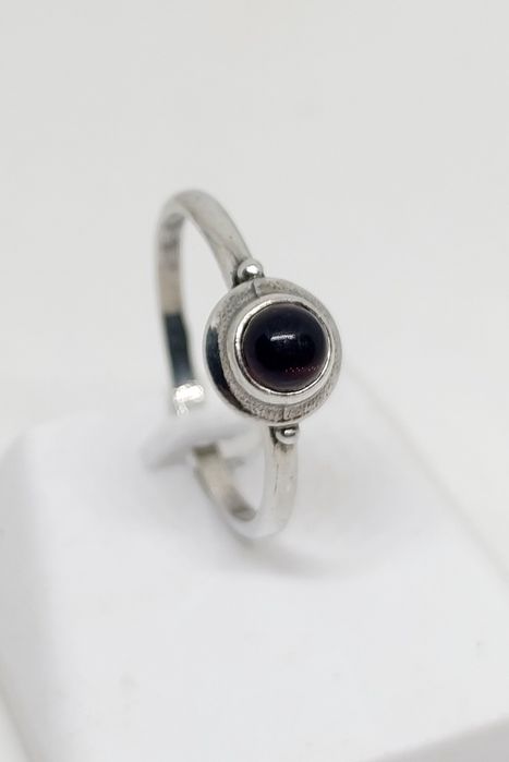 Pierścionek srebrny ametyst rozmiar 19