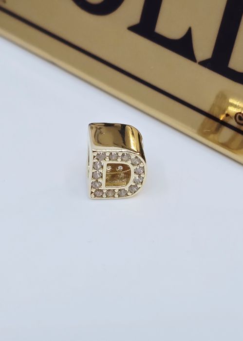 Złoty charms litera D próba 585 14k
