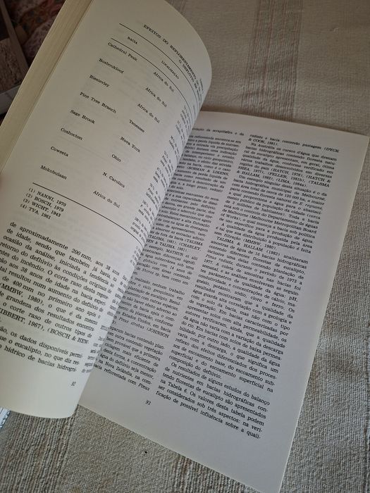 Seminário O Eucalipto, a Água e o Solo, livro de  1 9 8 6