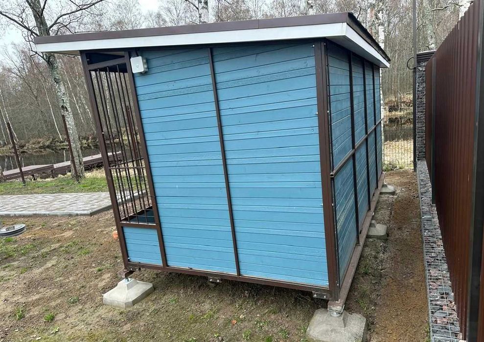 Вольер для собак,будка кормушки освещение. Доставка и установка.