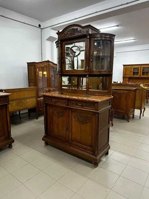 Secesyjny kredens - nadstawka oraz marmurowy blat. Transport cały kraj