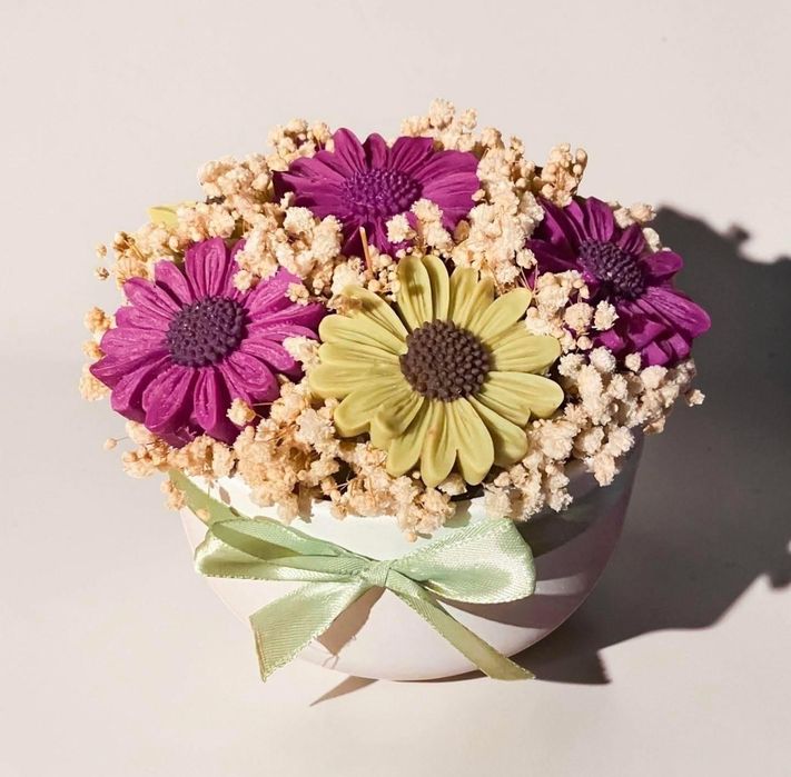Arranjos de Flores Artificiais em Cera Perfumada (Vários Modelos) – Entrega Grátis em Várias Cidades