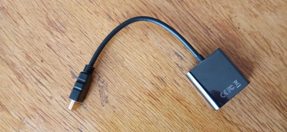 Адаптер RZTK HDMI A Plug - VGA 0.2 м Black.