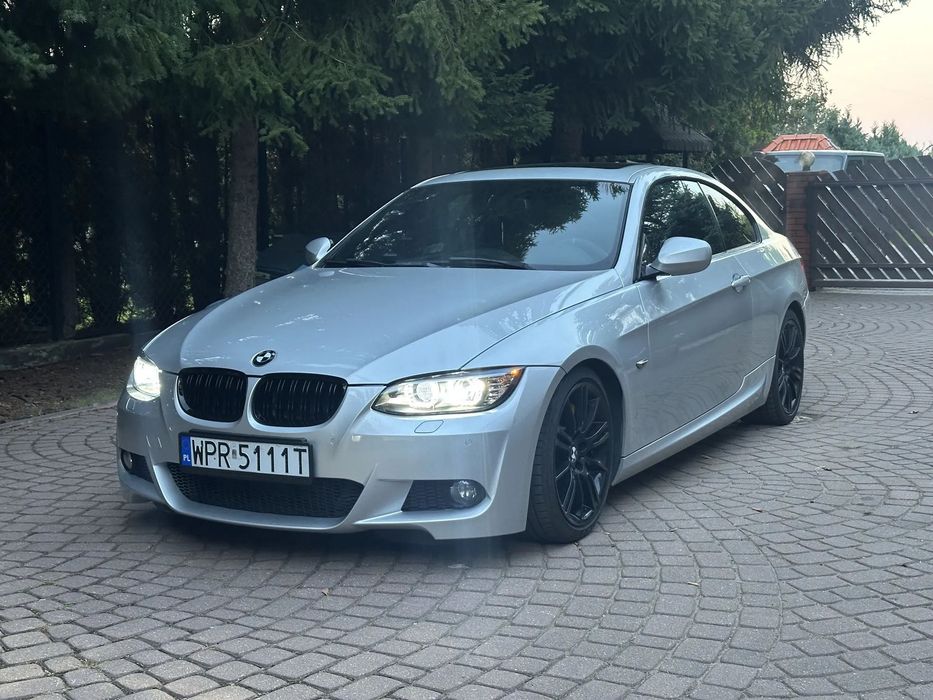 BMW Seria 3 BMW E92 335i 2010 Seria 3 Srebrny M-Pakiet N54 KW Maxton