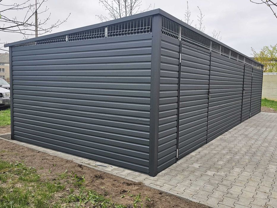 Wiata śmietnikowa 10x3,5m, producent, Szybka Realizacja, transport