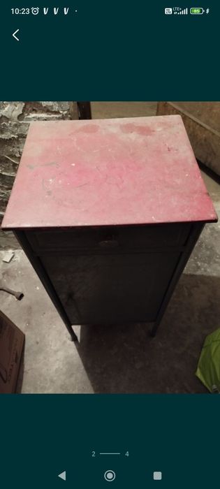 Wojskowa stara szafka przyłóżkowa metalowa