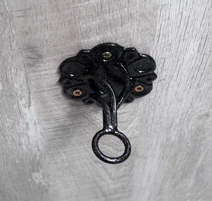 Wieszak Hak Uchwyt sufitowy kuty na doniczkę - Srebrny Antyczny (W14)