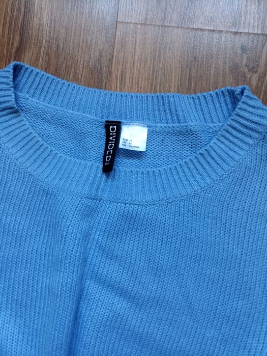 Sweter h&M niebieski 100% akryl