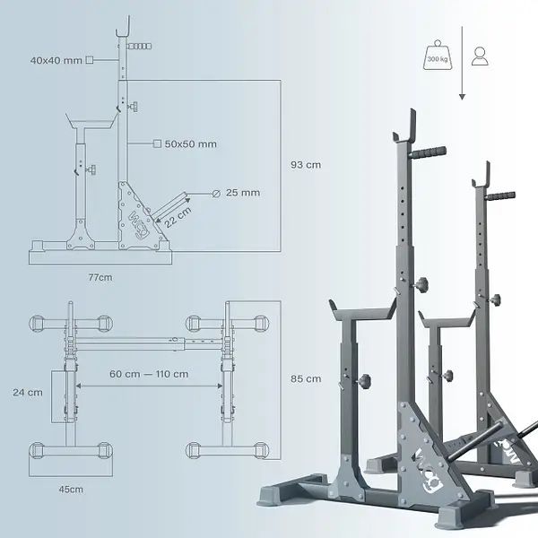 Професійна Лавка для жиму регульована + Стійки під штангу Скамья жима