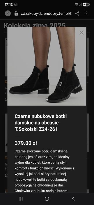 Buty damskie półbuty botki 37 nowe