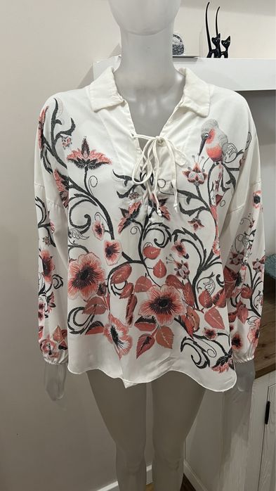 Bluzka w kwiaty oversize 40/42, L/XL