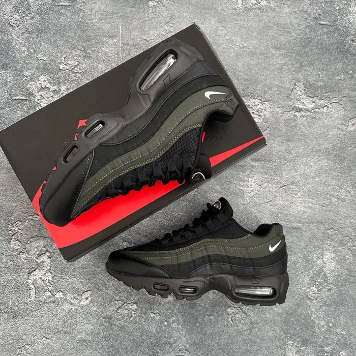 ТОП! Кросівки Nike Air Max 95 Black Olive green 41 42 43 44 45