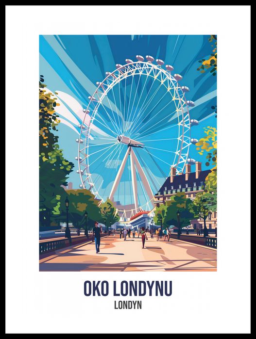 Plakat 39,5x55cm Oko Londynu