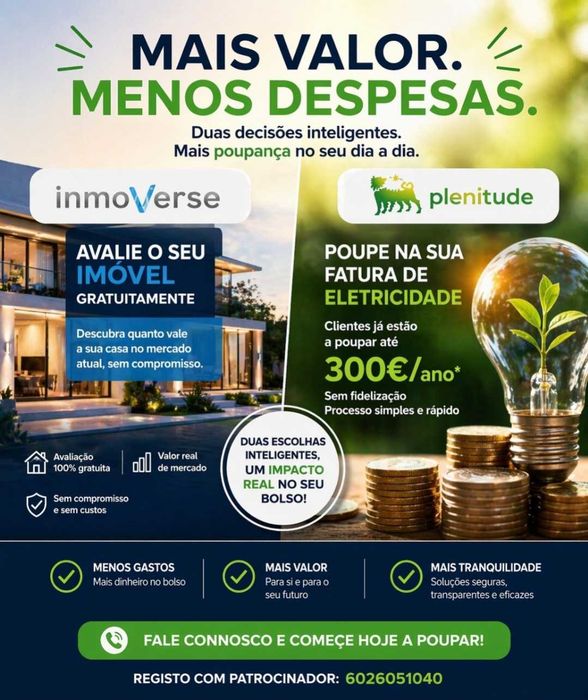Avalio Imóveis e reduzo o valor da Factura Energética