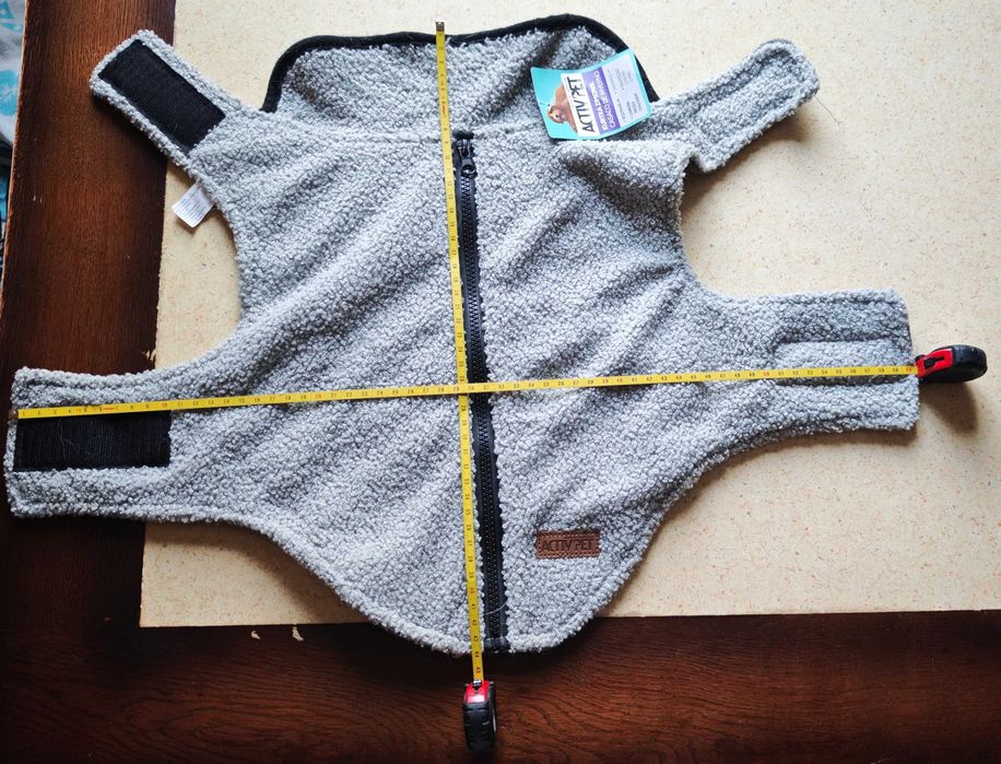 Куртка попона для собаки ActivPet розмір M, нова — тедді/фліс