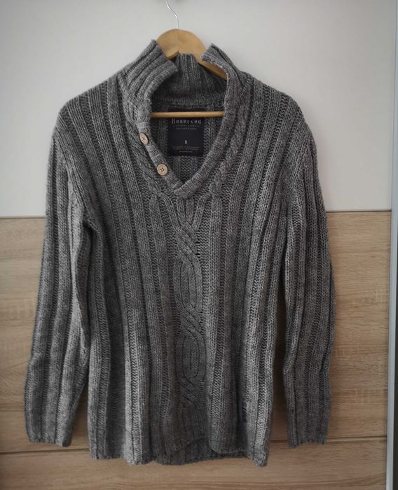 Sweter szary - rozmiar S - Reserved