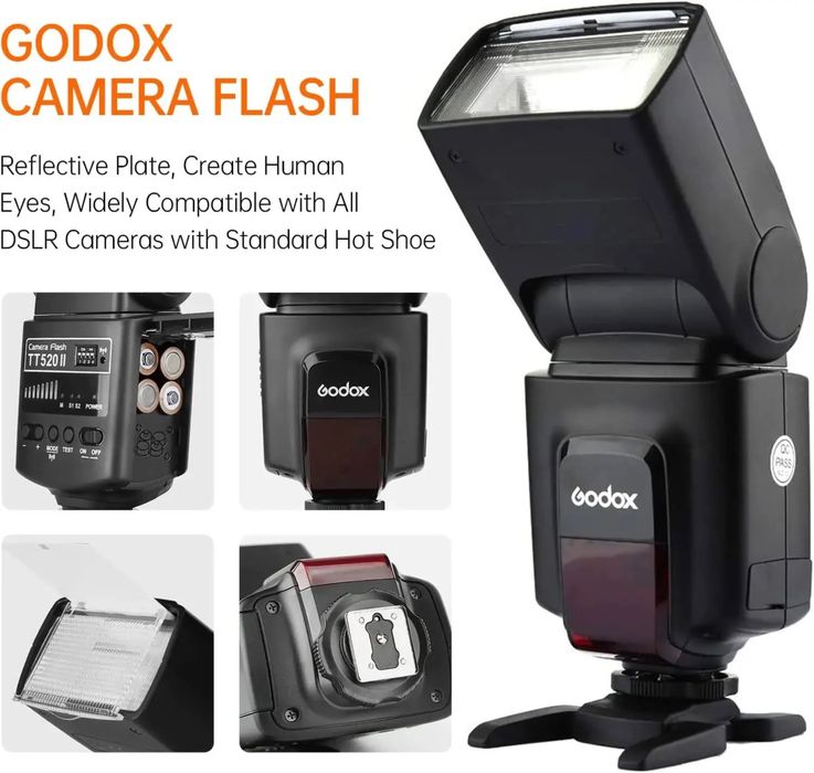 Спалах Godox TT520 II вспышка для фотоапарта Canon Nikon Pentax