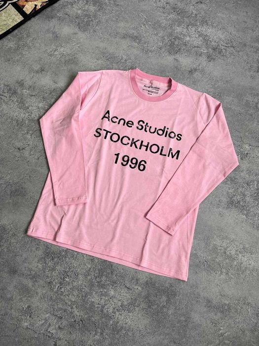 Рожевий Лонгслів ACNE Studios з бірками (STOCKHOLM 1996)
