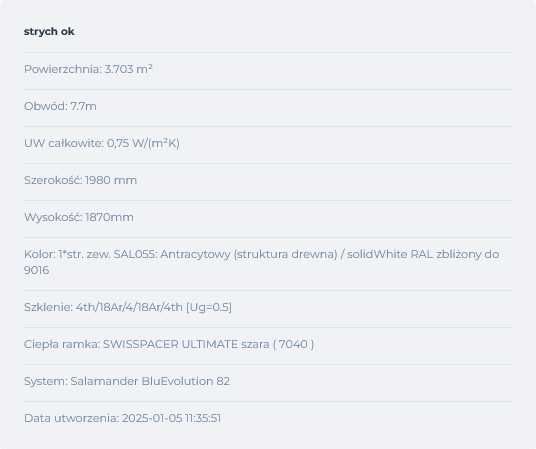 Okno balkonowe 1,9x1,87  NOWE antracyt ruchomy słupek bluSalamander 82