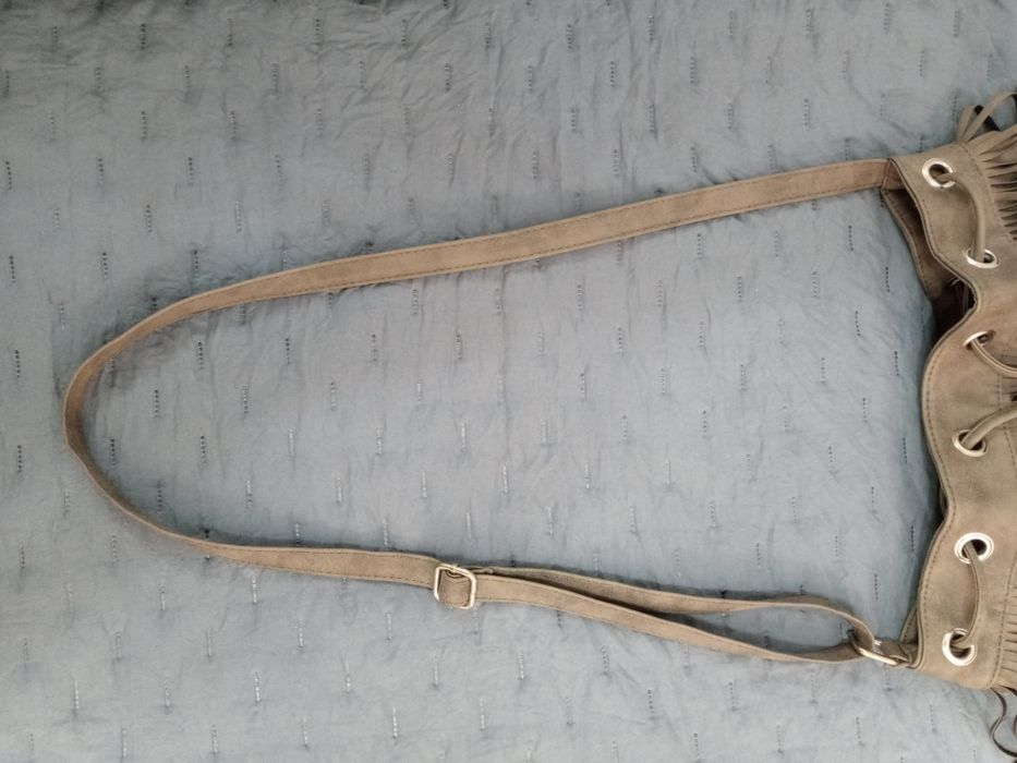 Torebka worek z frędzlami, boho