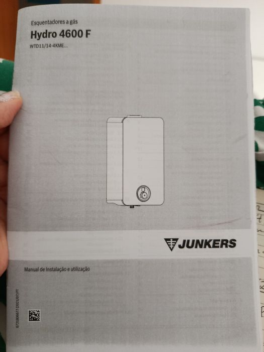 Esquentador Junkers Hydro 4600F WTD11/14-4KME (11 L - Ventilado - Gás Natural)