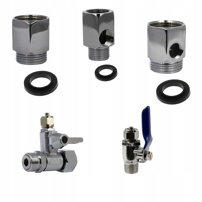 PRZYŁĄCZE WODY 3/8'' 1/2" 3/4" RO Odwrócona Osmoza, POU, Filtry Wody