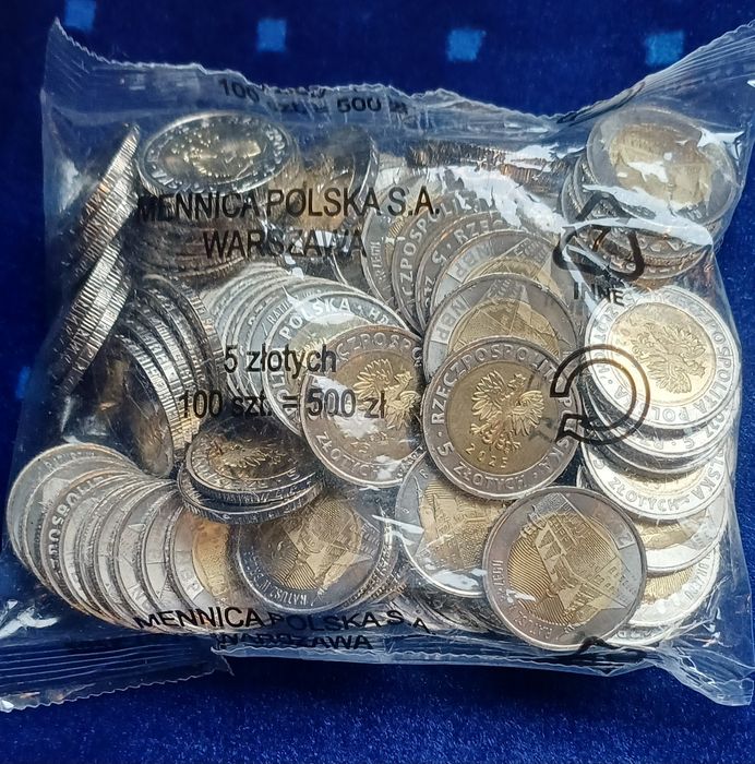 5 zł Ratusz w Brzegu woreczek menniczy NBP  (100szt)
