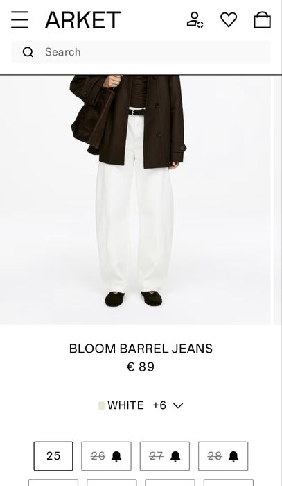 Джинси молочні ARKET, 25 розмір