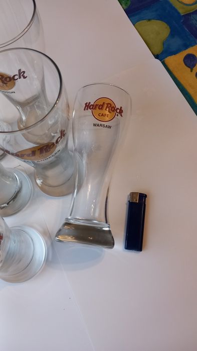 Zestaw 6 kolekcjonerskich szklanek do piwa Pilsner Rock Cafe