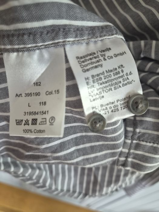 Koszula męska Camel Active L XL szara w paski