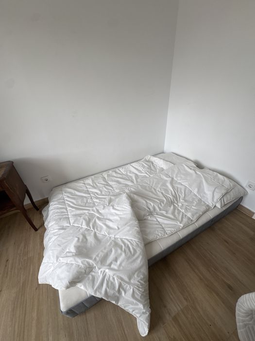 Mattress, duvet and two pillows