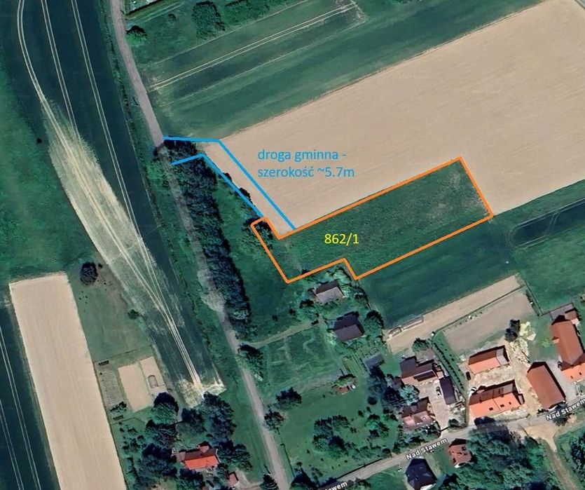 Dwie działki budowlane 34,27 ar oraz 11,51 ar  Wołowice blisko Krakowa