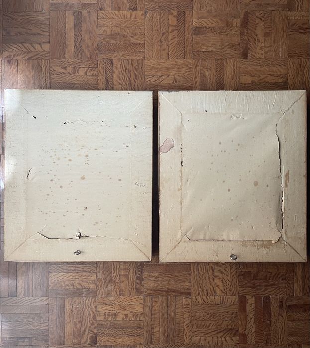 Quadros clássicos com moldura dourada