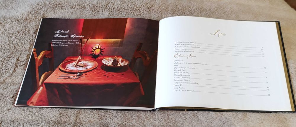 Livro Culinária" Receitas de Sedução"  Restaurante Afreudite 1ª Edição