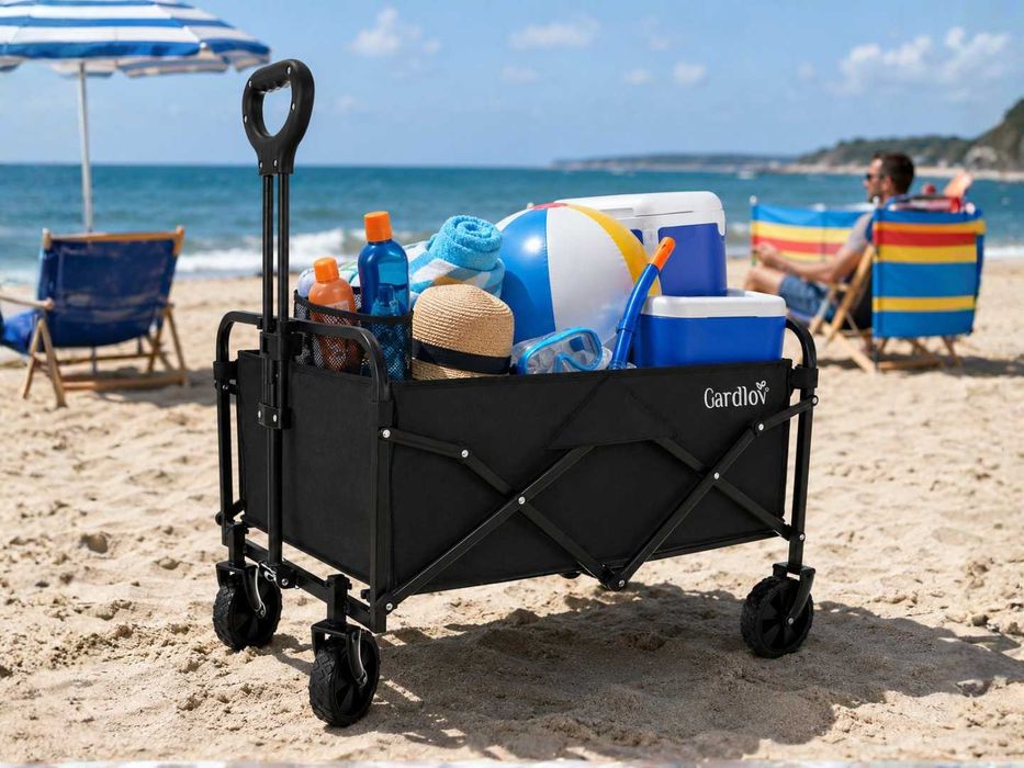 Wózek Campingowy Plażowy XL Duży Składany