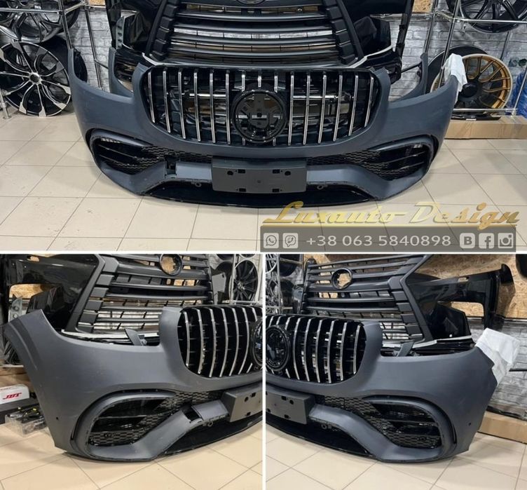 Комплект обвес  AMG63 для Mercedes GLS W167 2020 2021 бампер диффузор