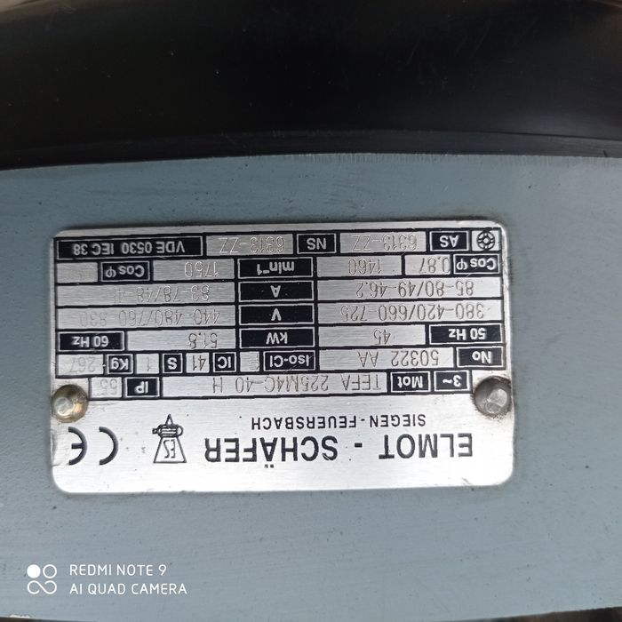 Silnik elektryczny 45kw 1450obr peleciarka pellet