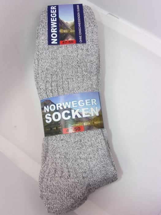 3x Ciepłe skarpety wełniane Norweger . Duży rozmiar 47/50.