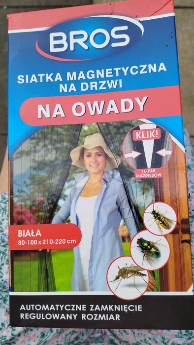 Bros siatka magnetyczna na drzwi biała