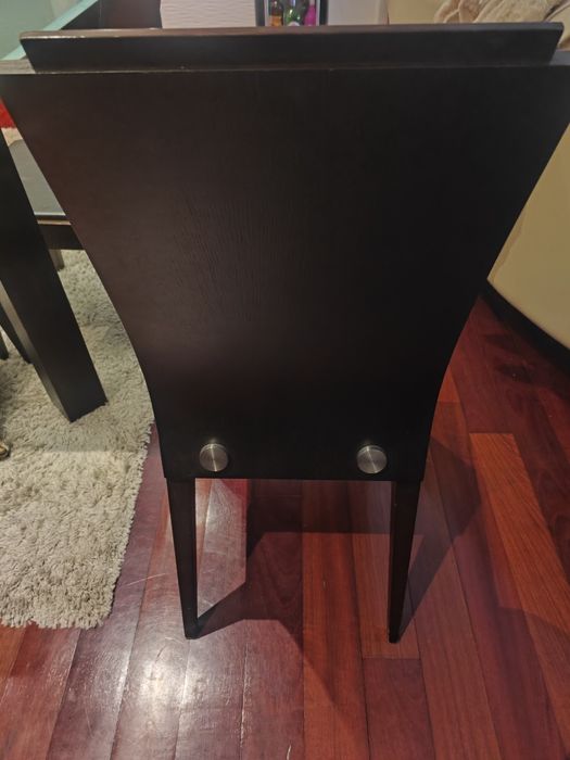 8 cadeiras madeira maciça cor wengue