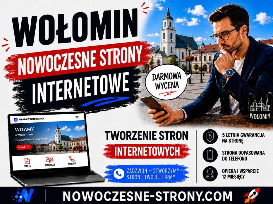 Nowoczesne Strony Internetowe | WordPress z 5-letnią Gwarancją | Opieka Stron 12 miesięcy