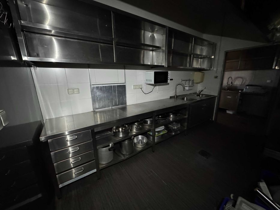 Stainless Steel Support Workbench with Shelf and 4 Drawers — 258x60x85 cm64730017736065121