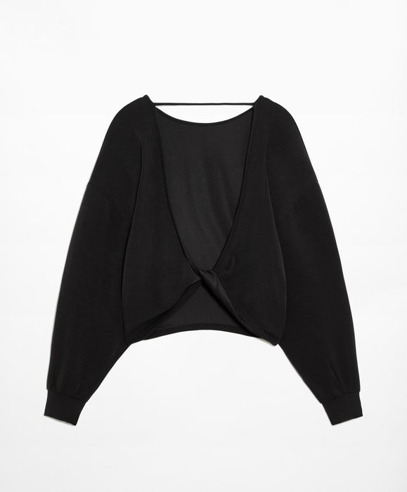 Sweatshirt modal preta Oysho S nova
