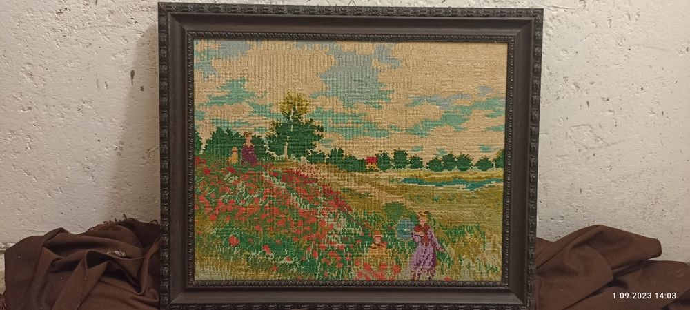 Sprzedam obraz wyszywany krzyżykowo