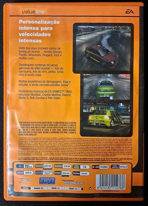 Need for Speed Underground – PC Original (Inclui 2 Discos e CD-Key)