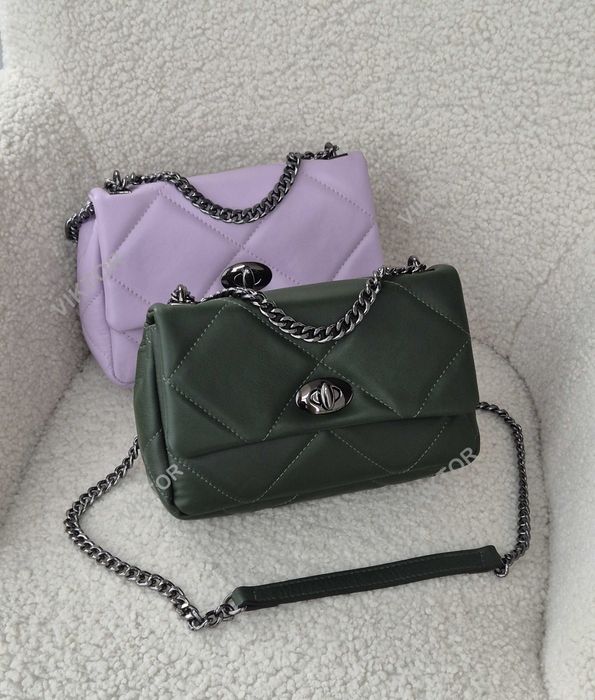 Sale. Кожаная итальянская сумка puffer с цепочками. Шкіряна сумка.