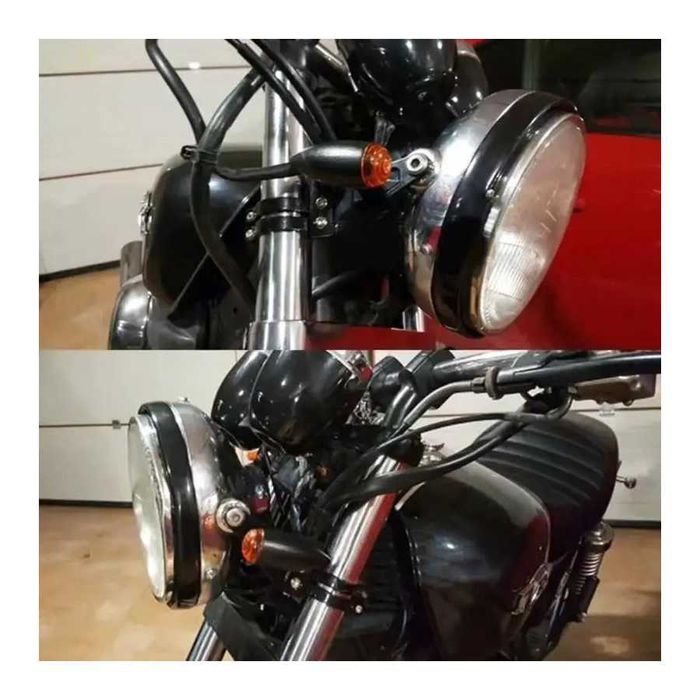 Suportes de Farol Universais 41 mm para Bainha - Alumínio Preto