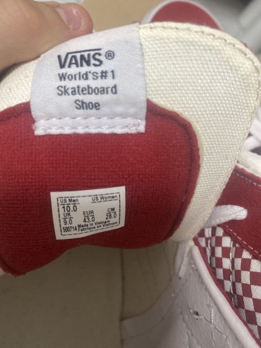 Замшевые мужские высокие кеды vans old skool оригинал, размер 43