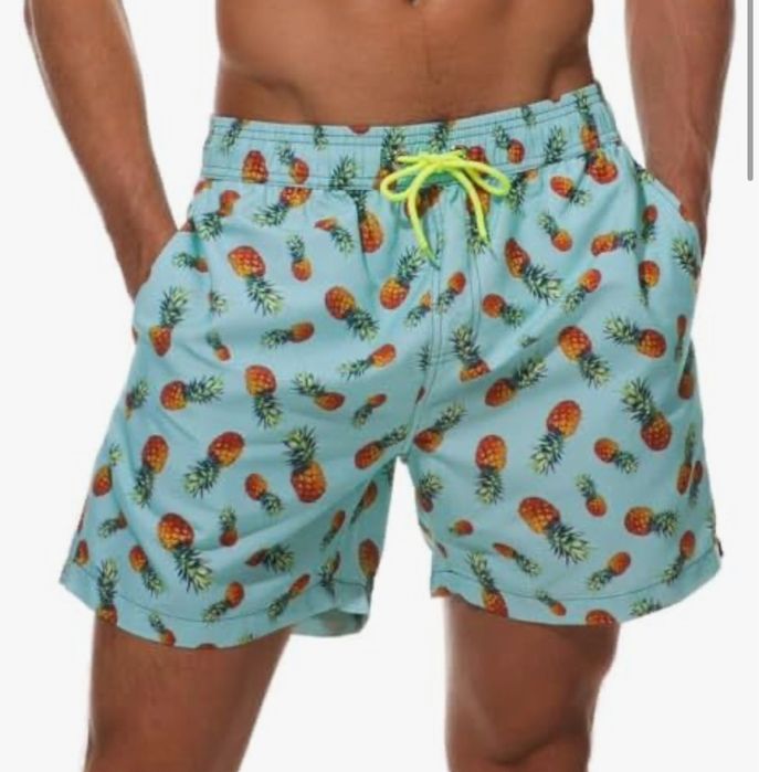 ARCWEG Męskie szorty kąpielowe, wzór ananasy, r. L